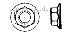 Hexagon flange nuts - DIN 6923 / ISO 4161