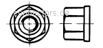 Hexagon nuts 1,5 d with collar - DIN 6331