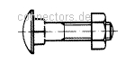 Mushroom head square neckbolts (Cup square neck bolts) - DIN 603