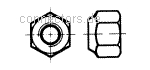 Prevailing torque hexagon nuts with non-metalic insert, high type - DIN 982 / ISO 7040