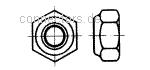 Sechskantmuttern selbstsichernd niedrige Form - DIN 985 / ISO 10511