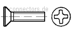 Senkschrauben mit Phillips-Kreuzschlitz, Form H - DIN 965 H / ISO 7046