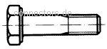 Болты с шестигранной головкой инеполной резьбой - DIN 931 / ISO 4014