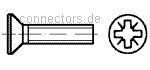 Винты с потайной головкой икрестообразным шлицем Pozidrive (форма Z) - DIN 965 Z / ISO 7046